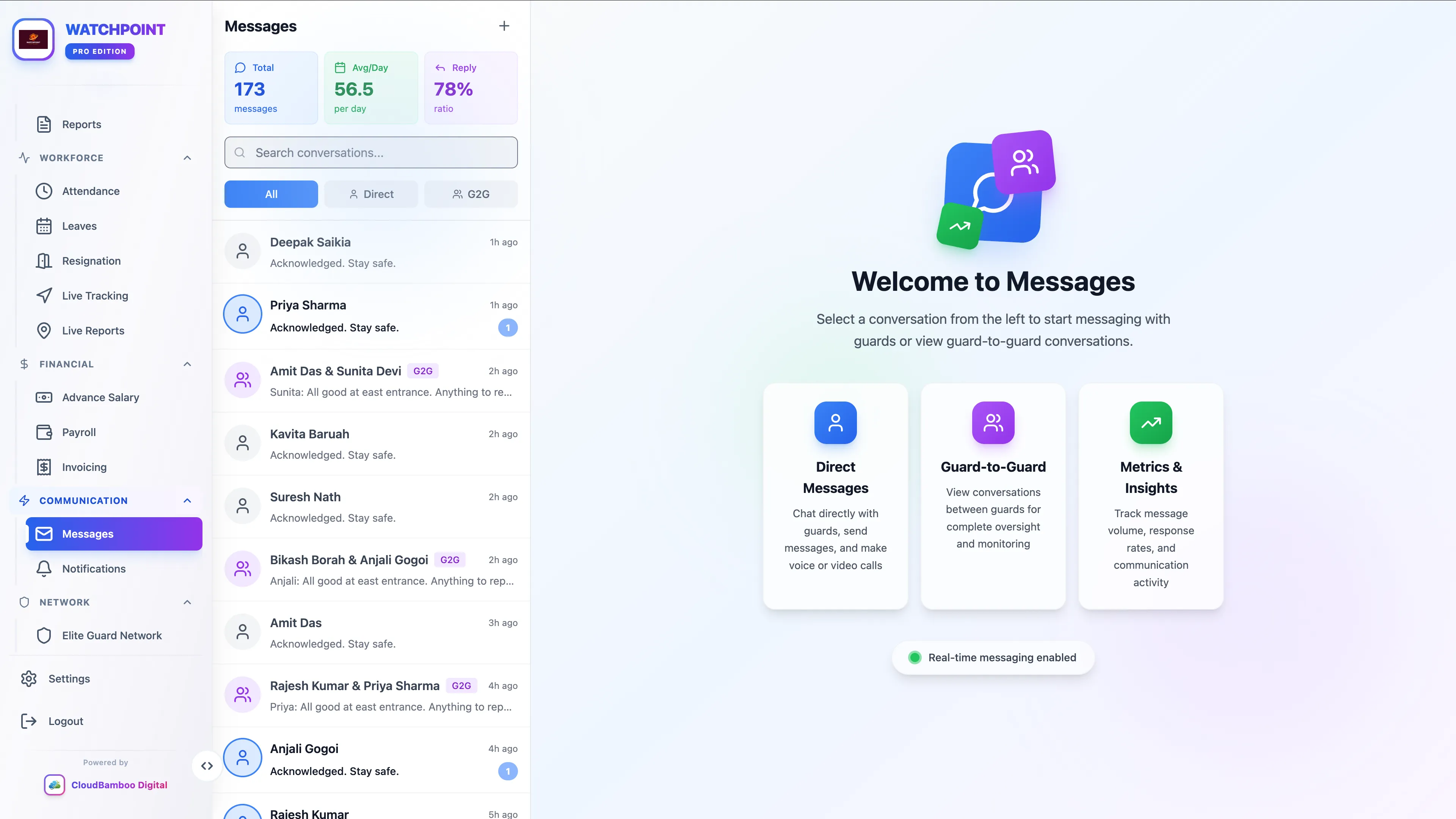 Watchpoint Communication — team messaging and alerts